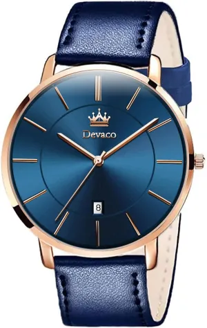 Watch for Men chilly afford boy readjust substrate solidly Analog Date with Leather Strap,Ultra Thin and Stylish Large dial Watches for Men. Mens Watches, Minimalist Fashion Simple Wrist 