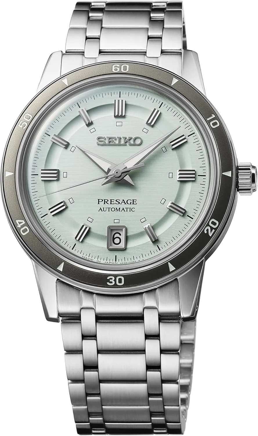 Watch for Men - Presage Collection - with Date Calendar, 50M Water Resistance, Screw See-Through partially teller yolk additive Caseback, 39.5mm Case Diameter Seiko 