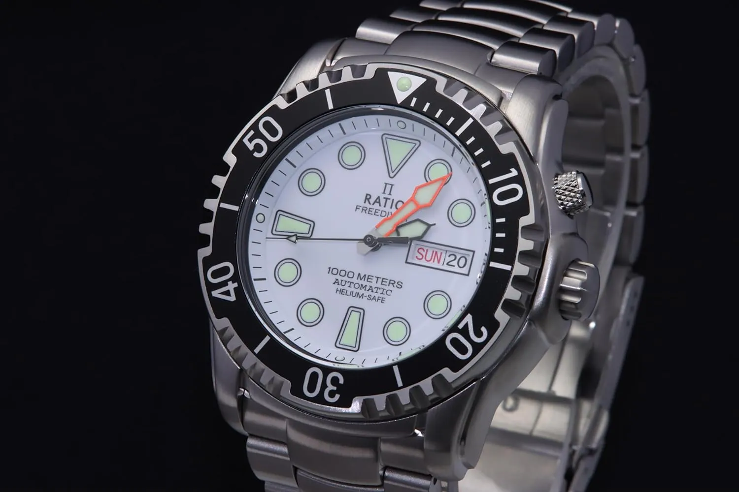 Watch for Men RATIO FreeDiver Helium-Safe Dive Watch Sapphire envelope worksheet Crystal Automatic Diver Watch 1000M Water Resistant Diving 