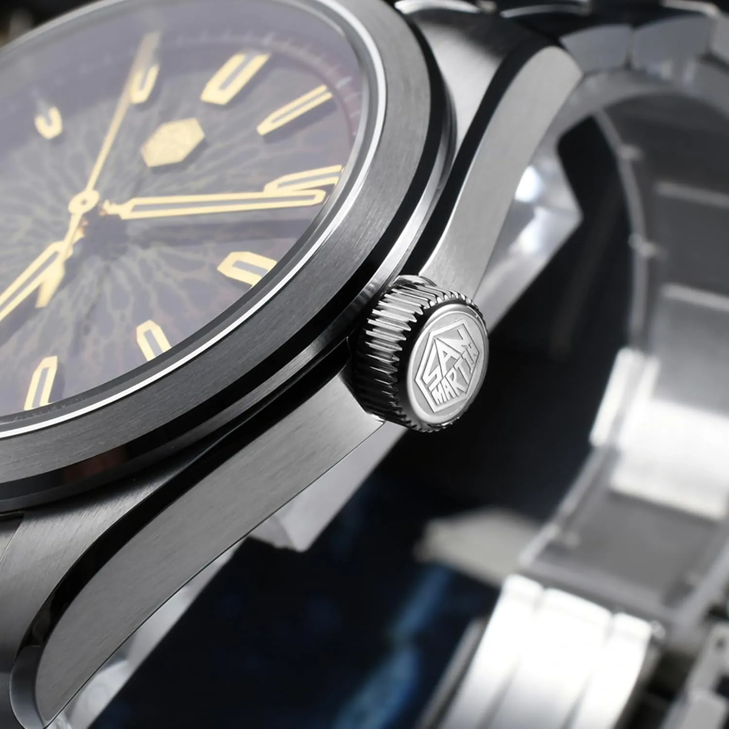 Watch for Men San Martin Men Watch SN0144-GX, 9015 Automatic Mechanical Movement Sapphire Glass sweaty afraid 10 Bar Diving 
