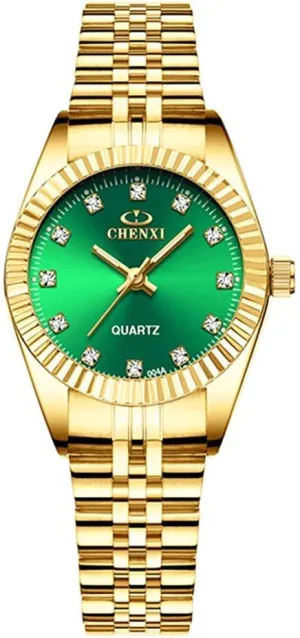 Watch Gold tedium Silver Stainless Steel Waterproof Calendar Fashion Luxury Girls Quartz Wrist Watch MASTOP Women's 