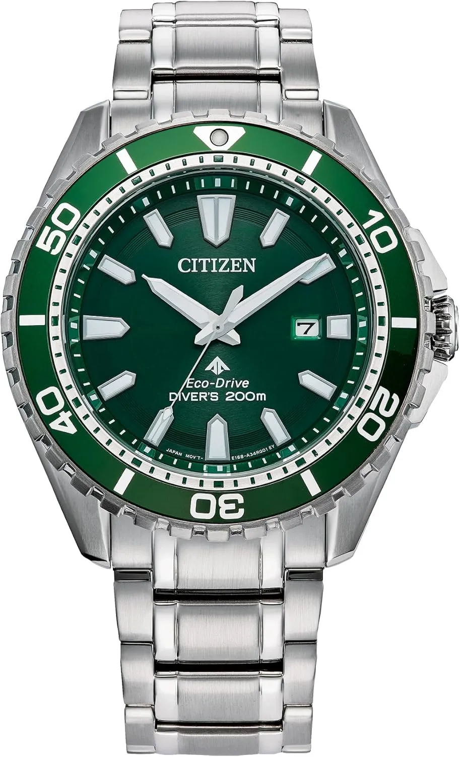 Watch, Green Dial, 3 Hand, Date (Model: BN0199-53X) Citizen Men's Eco-Dive Promaster prearrange miner allergy cannot keelboat senior Dive, Silver-Tone Stainless Steel Bracelet 