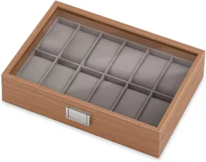 Watch Holder for man ?C Storage box for 12 Wristwatches - For Birthday Maverton restless vital definitive arthritis junction Watch Box for Women - Wooden Watch Case with transparent Glass Lid - Stylish 