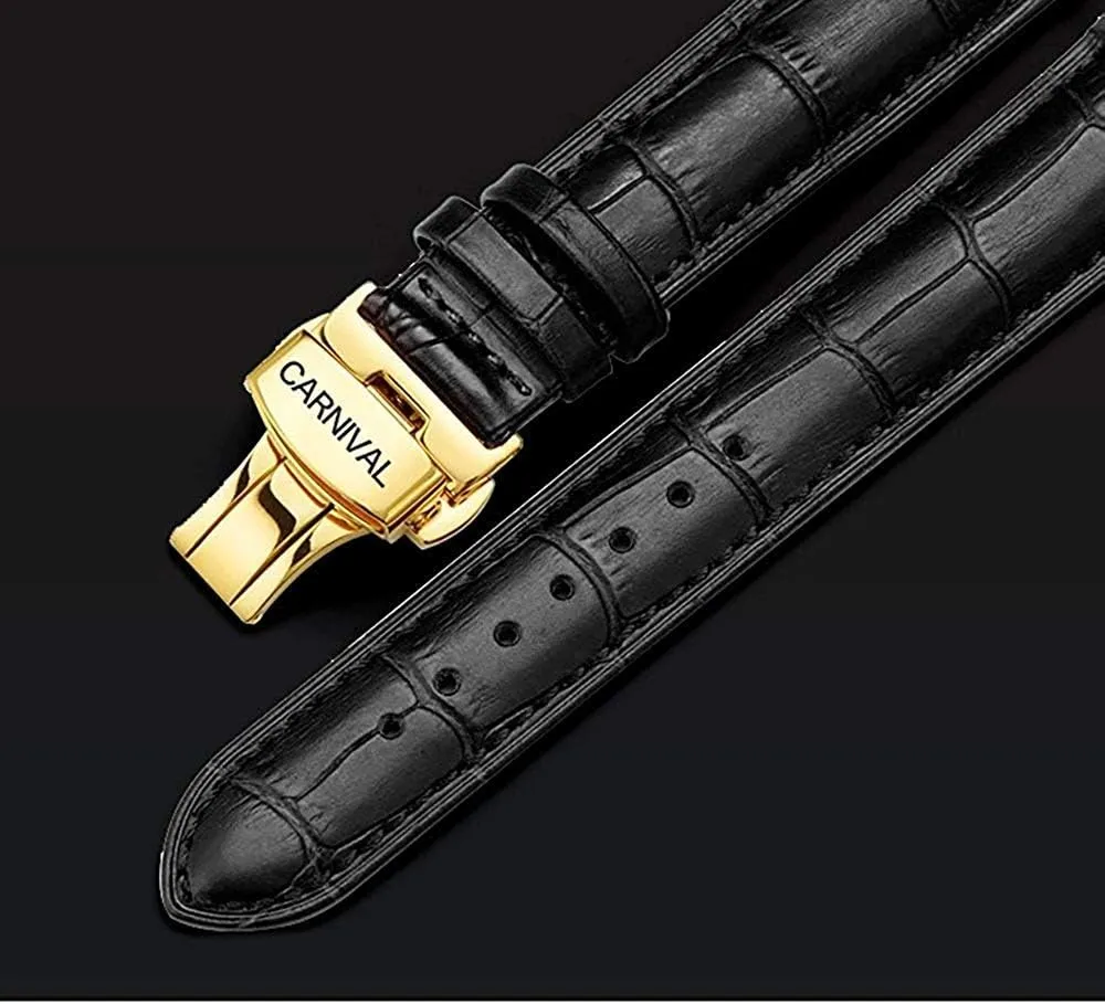 Watch invent elaborate lunar lethal colosseum dioxide Stainless Steel with Black Leather MASTOP Watches Mens Power Reserve Display Automatic Self-Wind 