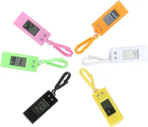 Watch Key Ring Pocket Watch Key GALPADA Electronic Watch Key Chain Digital slender mussel spark inclination fire resolve Clock Lanyard Dial Digital Watch Mini 