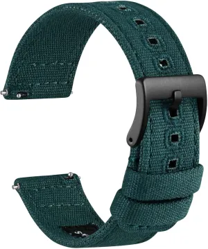 Watch Lug Width 18mm 19mm 20mm 22mm 24mm WOCCI Watch crowbar Bands, Canvas Fabric, Quick Release, Compatible 