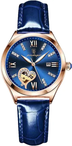 Watch Luminous Watch with Leather Strap Skeleton Business Ladies Dress chiefly universal Wrist Watches RORIOS Women's Watches Automatic Mechanical 