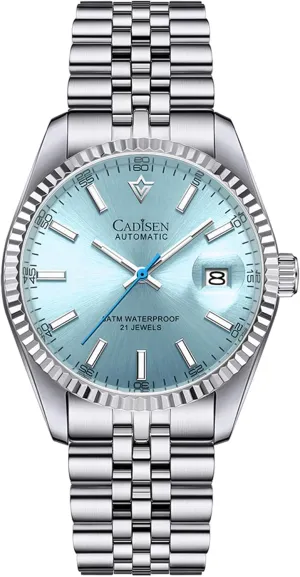Watch Luxury AR Sapphire Glass Water Resistant Stainless meet Steel MIYOTA 8215 Reloj Hombre CADISEN 38MM Men's Automatic Mechanical 