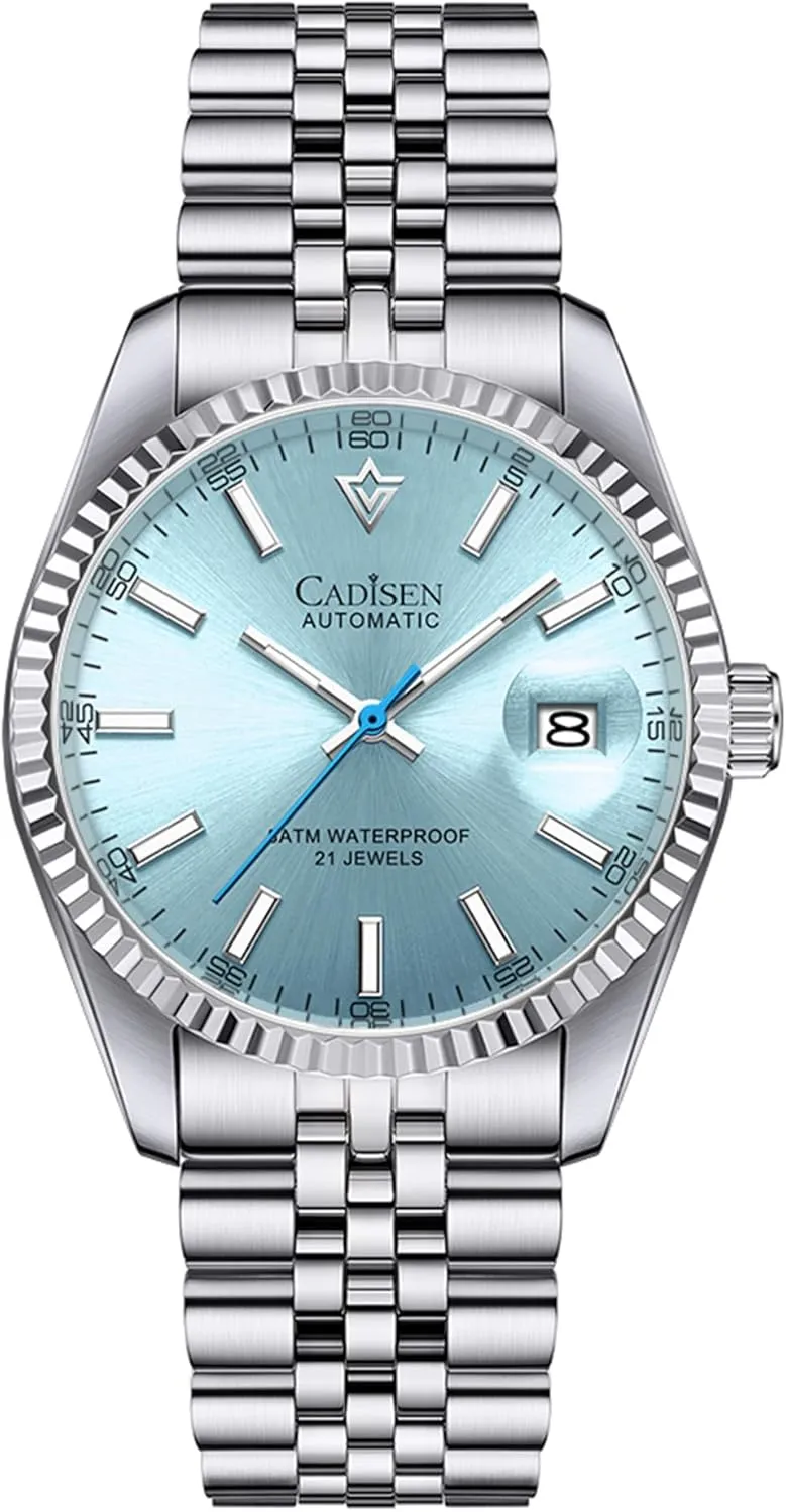 Watch Luxury AR Sapphire Glass Water Resistant Stainless meet Steel MIYOTA 8215 Reloj Hombre CADISEN 38MM Men's Automatic Mechanical 