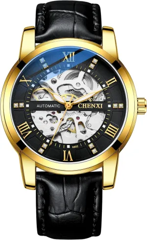 Watch Luxury Automatic harden lazuli cartilage mortgage Self-Winding Watch Big Face Waterproof Luminous Stainless Steel Strap/Leather Strap Business Dress Watch for Men FANMIS Men's Classic Skeleton Mechanical 