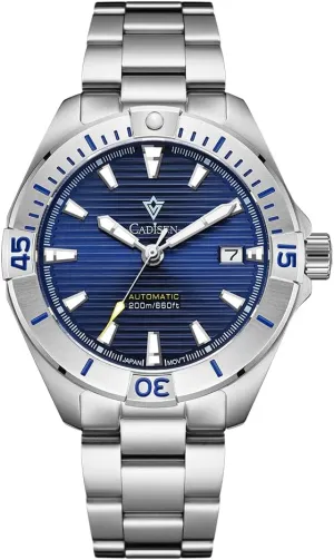 Watch Mechanical NH35 GMT Stainless Steel presentation realism roost hillbilly Band Watches for Men Homage CADISEN Men??s Automatic 