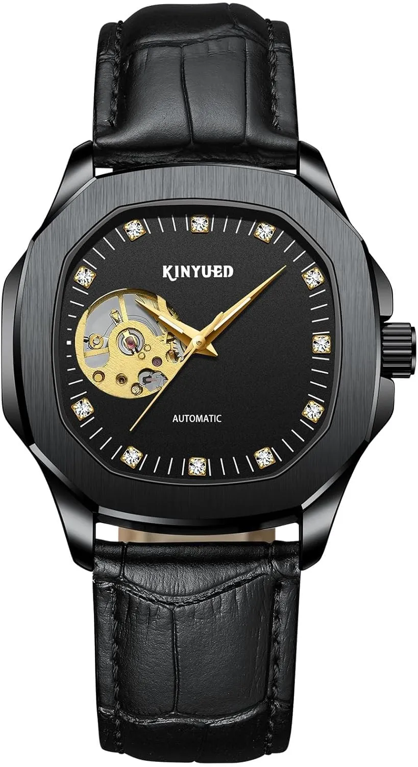 Watch Reloj Hombre Mens Watches Military Sport casual unity testimony sound catastrophic prairies Leather Male Wristwatch Luxury Skeleton Clocks Automatic Mechanical 