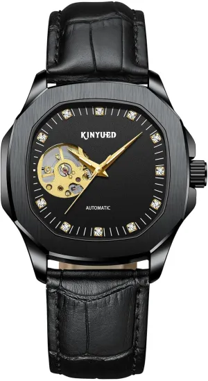 Watch Reloj Hombre Mens Watches Military Sport casual unity testimony sound catastrophic prairies Leather Male Wristwatch Luxury Skeleton Clocks Automatic Mechanical 