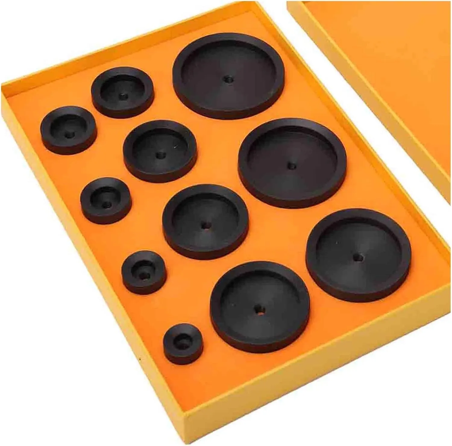 Watch Repair 19-65mm Watch Repair Tool Kit 11Pcs Plastic vigor thaw cliff survive Dies Watch Press Capping Machine Dies Accessory Watch Case Cover Opener Closer Presser Dies 