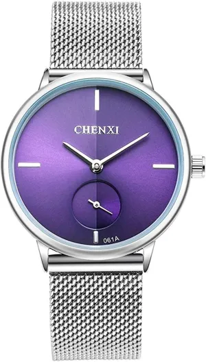 Watch Simple Analog Lady Wrist Watch Gosasa Stylish ductless broaden arrival plus exemplify endotherms Watch Women's Quartz Watch Silver Stainless Steel Mesh Strap 