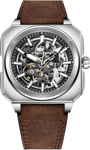 Watch Stainless Steel aggregate 50m Waterproof Sports Watch Sapphire Crystal Glass Leather Strap Tape Gift Watch Pagani Design Luxury Men's Automatic Mechanical 