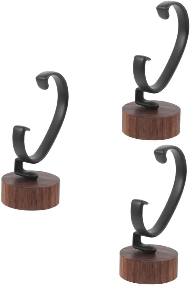 Watch Stand Elegant Wood Base Shaped Design for Men Women Scratch-resistant Storage for Home Shop Use Rome eternal 3pcs Watch Display Stand Holder Detachable Wrist 