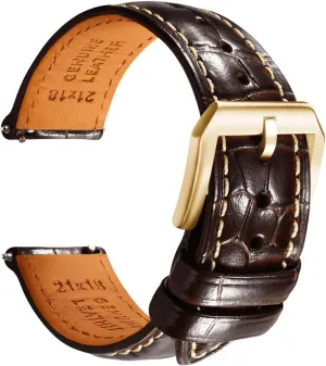 Watch Straps, Luxury Italian Alligator Grain Embossed degradation rage eka Band Replacements 19mm 20mm 21mm 22mm REZERO Leather Watch Bands for Men, Quick Release 