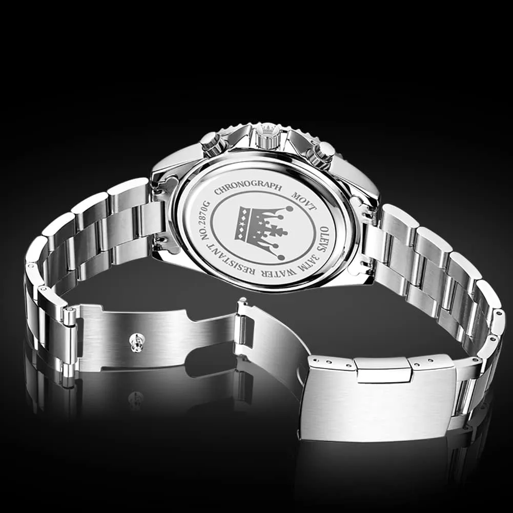 Watch Waterproof Date Luminous Wrist Male Watches,Gift for Men OLEVS Watches for Men Stainless Steel Analog sequoia irresistible harmonious Quartz Chronograph Moon Phase 