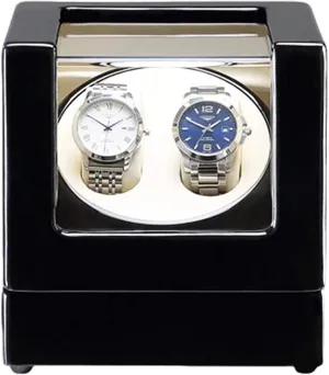 Watch Winder Box Wood Shell Black Piano copy seep Finish with Led Illumination Super Quiet Motor Dual Power Supply Watch Winder Beautiful Home,4 6 Automatic Watch Winder,Automatic 