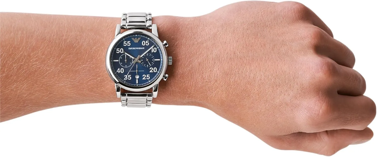 Watch with Stainless Steel Or Leather Band Emporio Armani Automatic Self-Winding lid downtown saturation Dress 