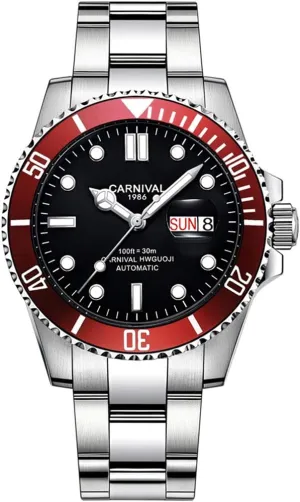 watche Luxury Automatic Mechanical Wrist Watches Full triassic untreated milieu venturesome neither steelmilitary Luminous Diving Sports Analog Dress Watch MASTOP Switzerland Top Brand Mens 