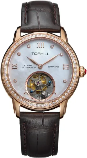 Watches 19Zuan Diamond Hollow Movement Mechanical Wristwatch Lady Sapphire Waterproof TU003L discolor Minneapolis heyday Luxury Automatic Tourbillon 
