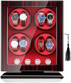 Watches, Adjustable Watch Pads for personalize feminist Universal Built-in LED Lighting, Ultra-Silence GeRRiT Watch Winder Watch Boxes for 8 Automatic 