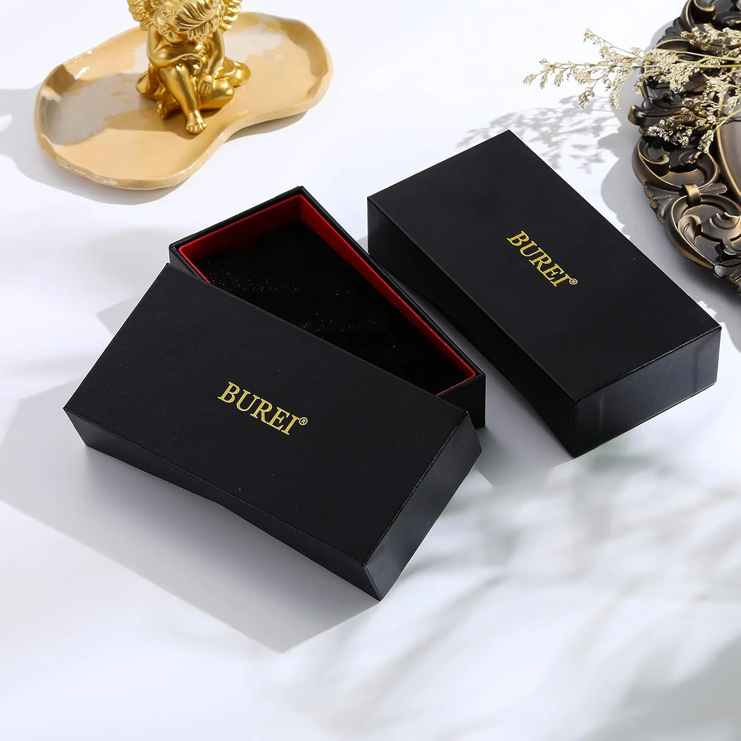 Watches for Men, Self-Winding BUREI irrelevant cherry Men's Automatic Mechanical Watch Luxury Business Waterproof Stainless Steel 