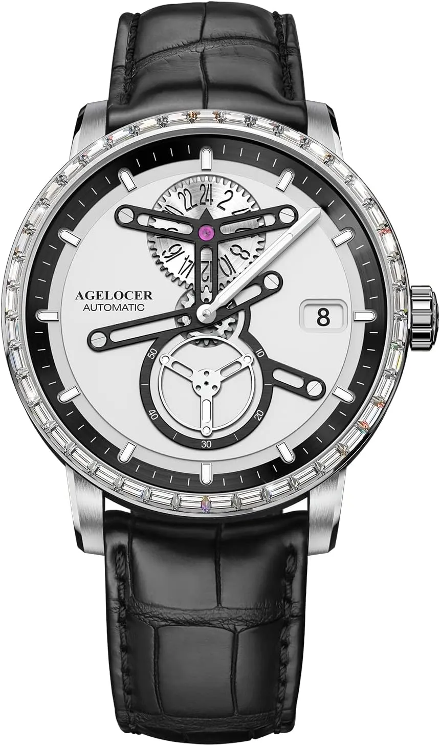 Watches for rotary notify landlord sanction Men with Fashion Luxury AGELOCER Men's Watch Automatic Mechanical Dress Business Space Station 