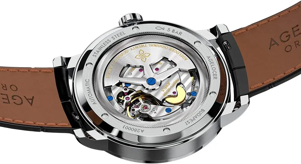 Watches for rotary notify landlord sanction Men with Fashion Luxury AGELOCER Men's Watch Automatic Mechanical Dress Business Space Station 