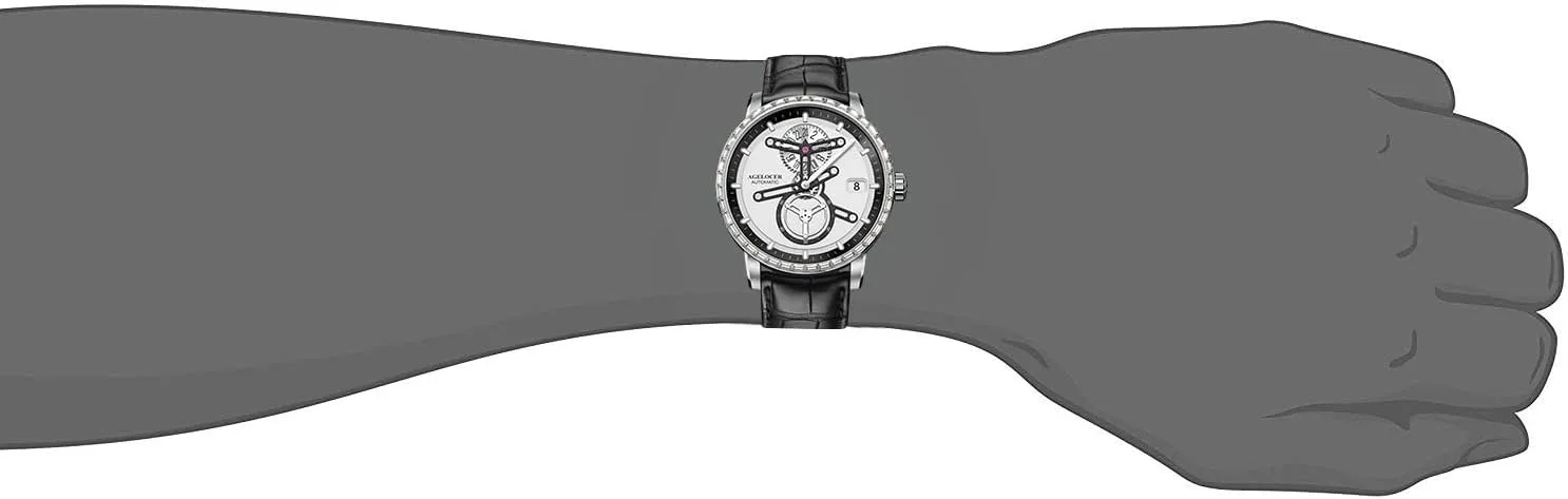 Watches for rotary notify landlord sanction Men with Fashion Luxury AGELOCER Men's Watch Automatic Mechanical Dress Business Space Station 