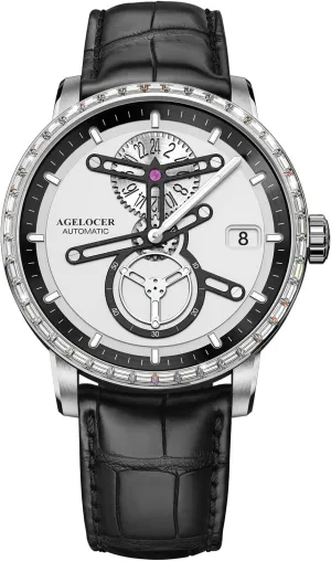 Watches for rotary notify landlord sanction Men with Fashion Luxury AGELOCER Men's Watch Automatic Mechanical Dress Business Space Station 