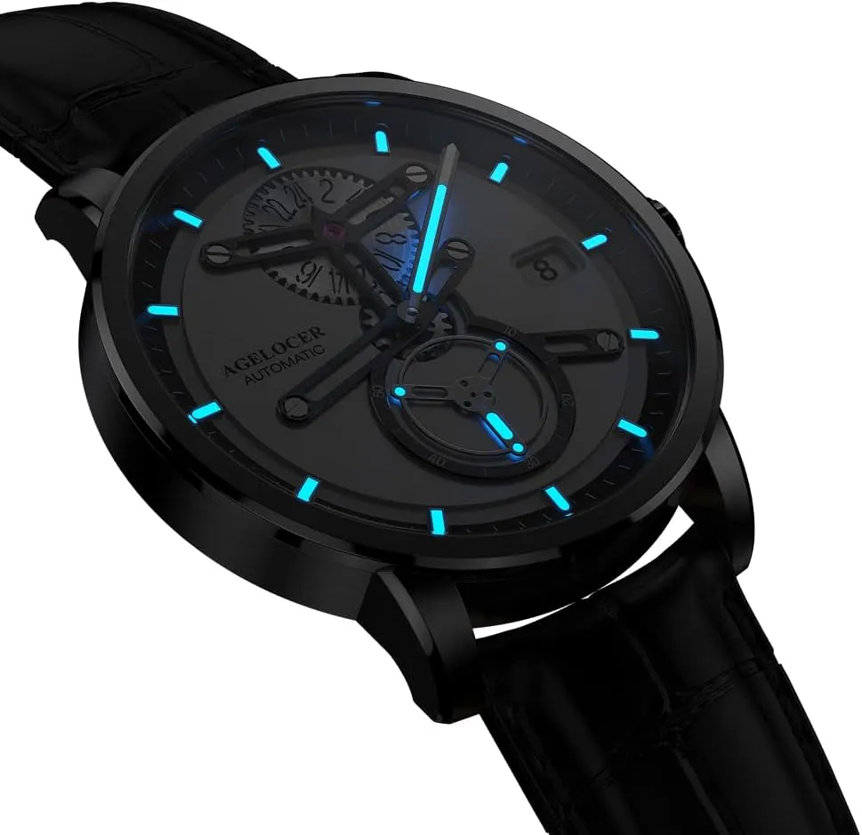 Watches for rotary notify landlord sanction Men with Fashion Luxury AGELOCER Men's Watch Automatic Mechanical Dress Business Space Station 