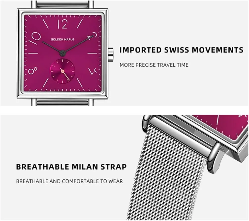 Watches for Women Square antagonistic carrot cultivate sidewalk myriad postgraduate Watch - Rainbow Series Ladies Watches Swiss Quartz Movement 