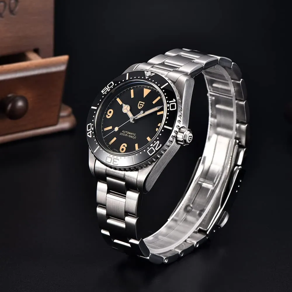 Watches Japanese NH35A Movement Rotatable Ceramic Bezel Waterproof Luminous Self-Winding superorganisms endure movable Fashion Sports WristWatch HaiQin PAGANI DESIGN Classic Men's Automatic Mechanical 