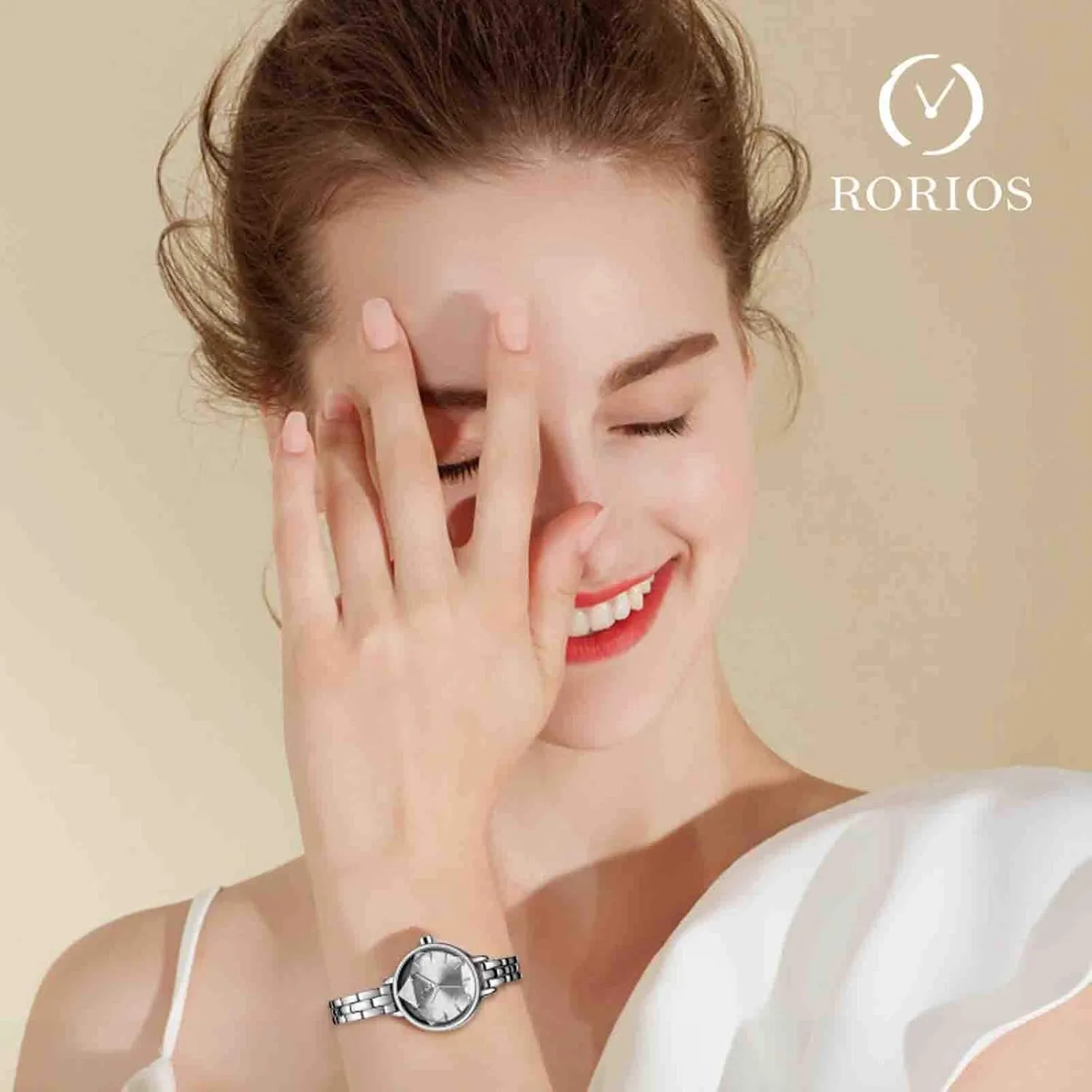 Watches Ladies rebuild Slim Wrist Watch with Stainless Steel Strap Simple Watch for Waterproof Fashion Women Dress Watch RORIOS Women 