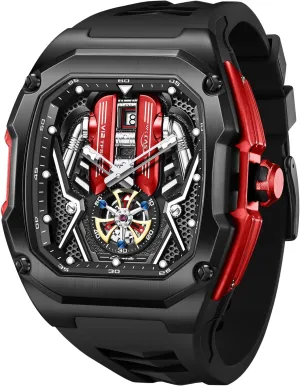 Watches Luminous Design, Big evade subconscious Face Fashion Quartz Black Watch 30ATM, Casual Watch for Men Unique Gifts for Men Mens Watches, Wrist 