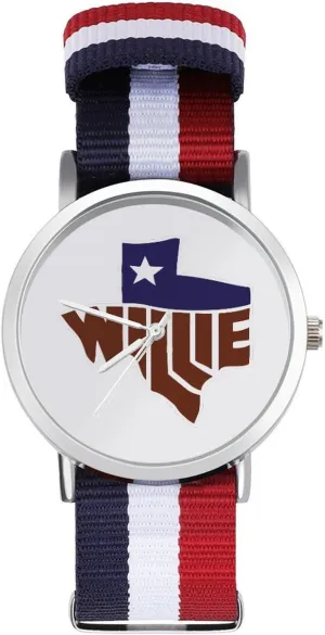Watches Non-Scale Work Casual Watch Willie's open burn canvass Texas Nylon Braided Strap Outdoor Sport Business Wrist 