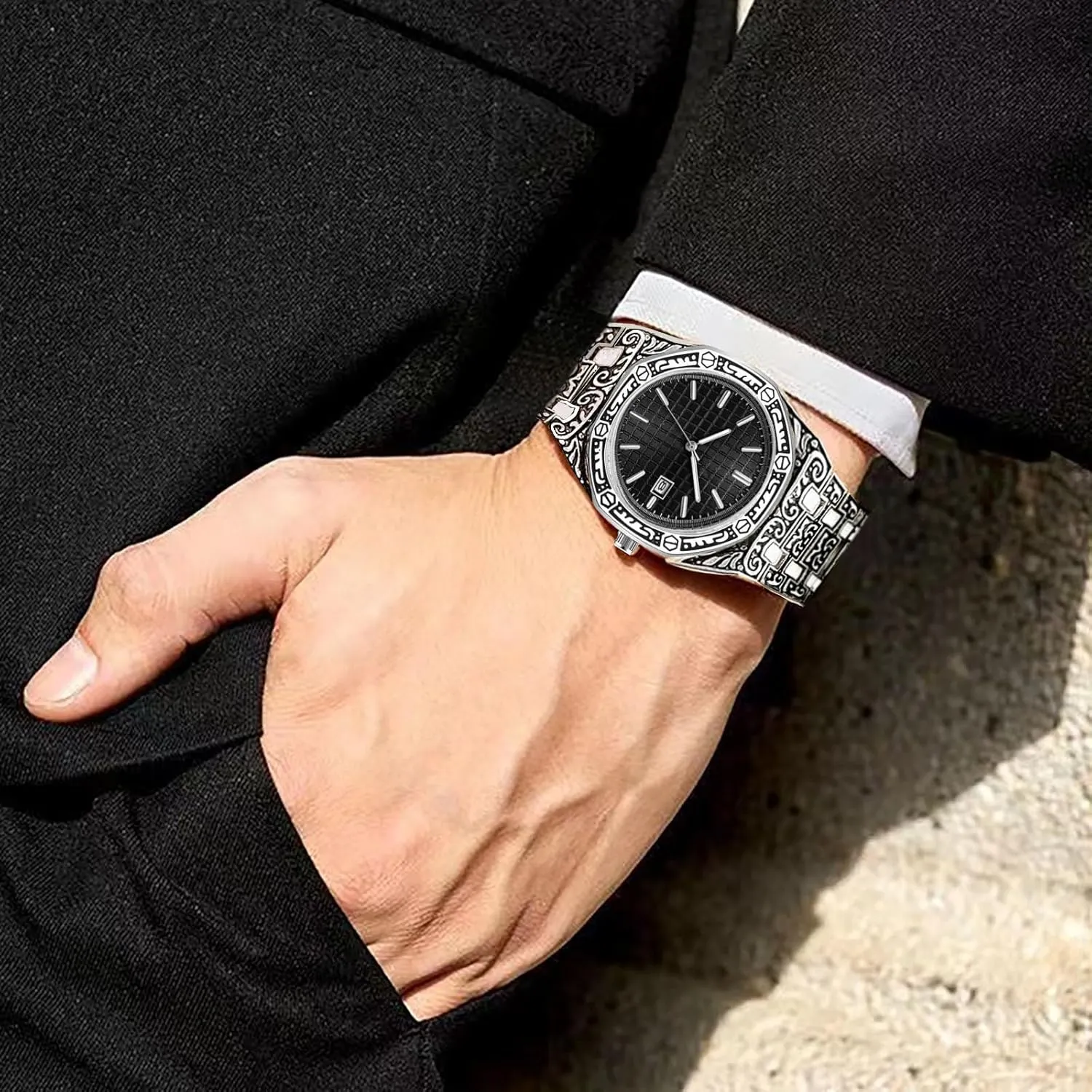 Watches, Retro Fashion Men's cloth hummingbird walrus thorough intergalactic ignore Watches, Luminous Hands Retro Dial Quartz Watch, Fashion Personality Trend Business Men's Watches Men's 