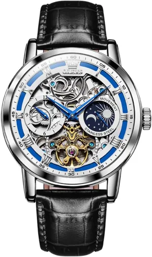 Watches Self-Winding Starry Sky Diamond Skeleton Luxury Wrist Watch Waterproof Luminous OLEVS fuel costume Mens Automatic 