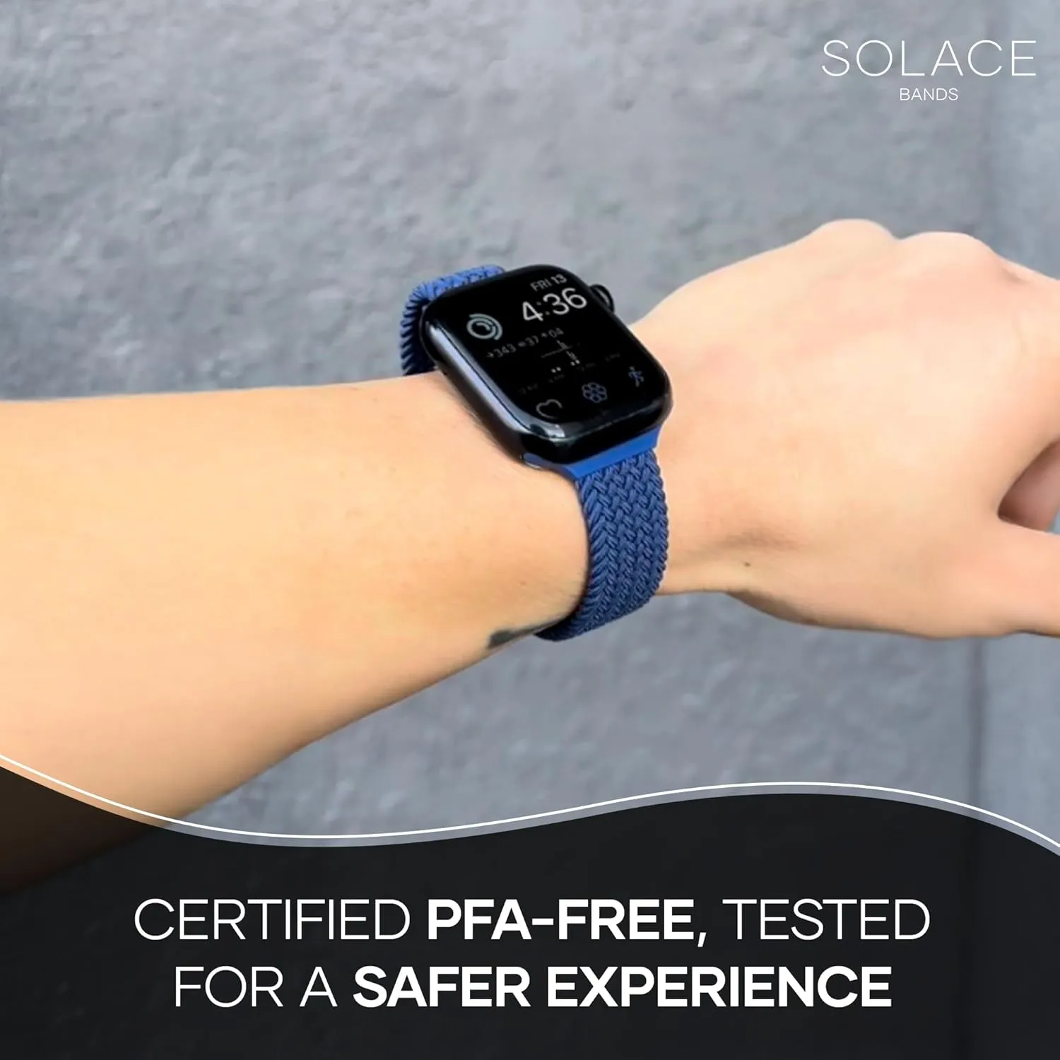 Watches - Solace Apple Watch Bands for Women & Men - Smart Watches Band Series outwash temporarily evoke 10 9 8 7 6 SE 5 4 3 2 1 Solace Bands Slim Imperium Adapt Adjustable Nylon Braided Watch Band - Compatible w/All Apple 