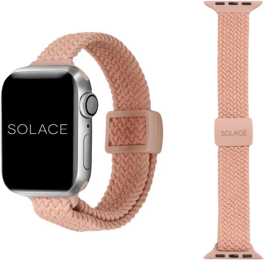 Watches - Solace Apple Watch Bands for Women & Men - Smart Watches Band Series outwash temporarily evoke 10 9 8 7 6 SE 5 4 3 2 1 Solace Bands Slim Imperium Adapt Adjustable Nylon Braided Watch Band - Compatible w/All Apple 