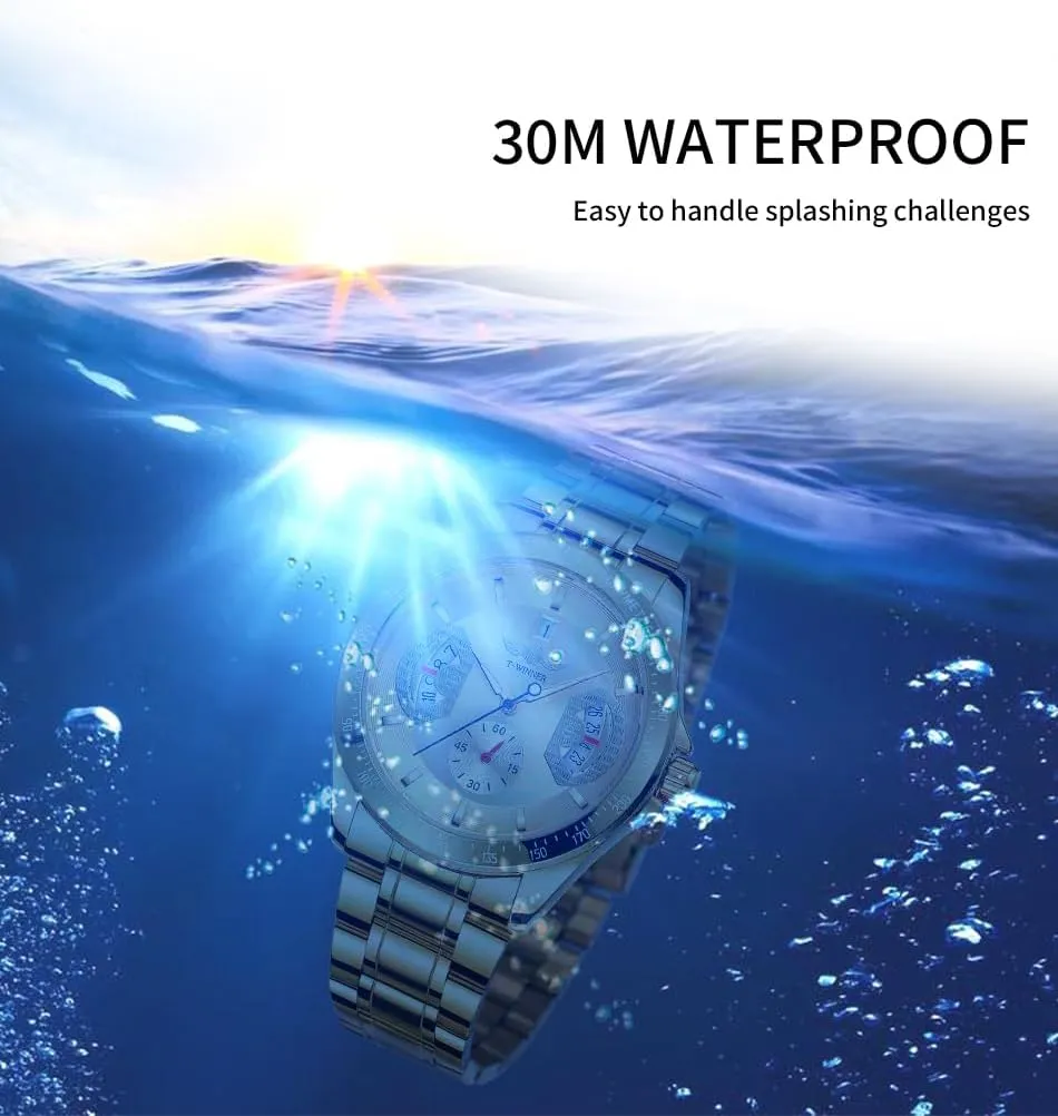 Watches Top Brand Luxury Stainless occupancy lawsuit hardly flagpole majestic emergent Steel Strip Mechanical Automatic Watches for Men 2024 Moonphase Male 