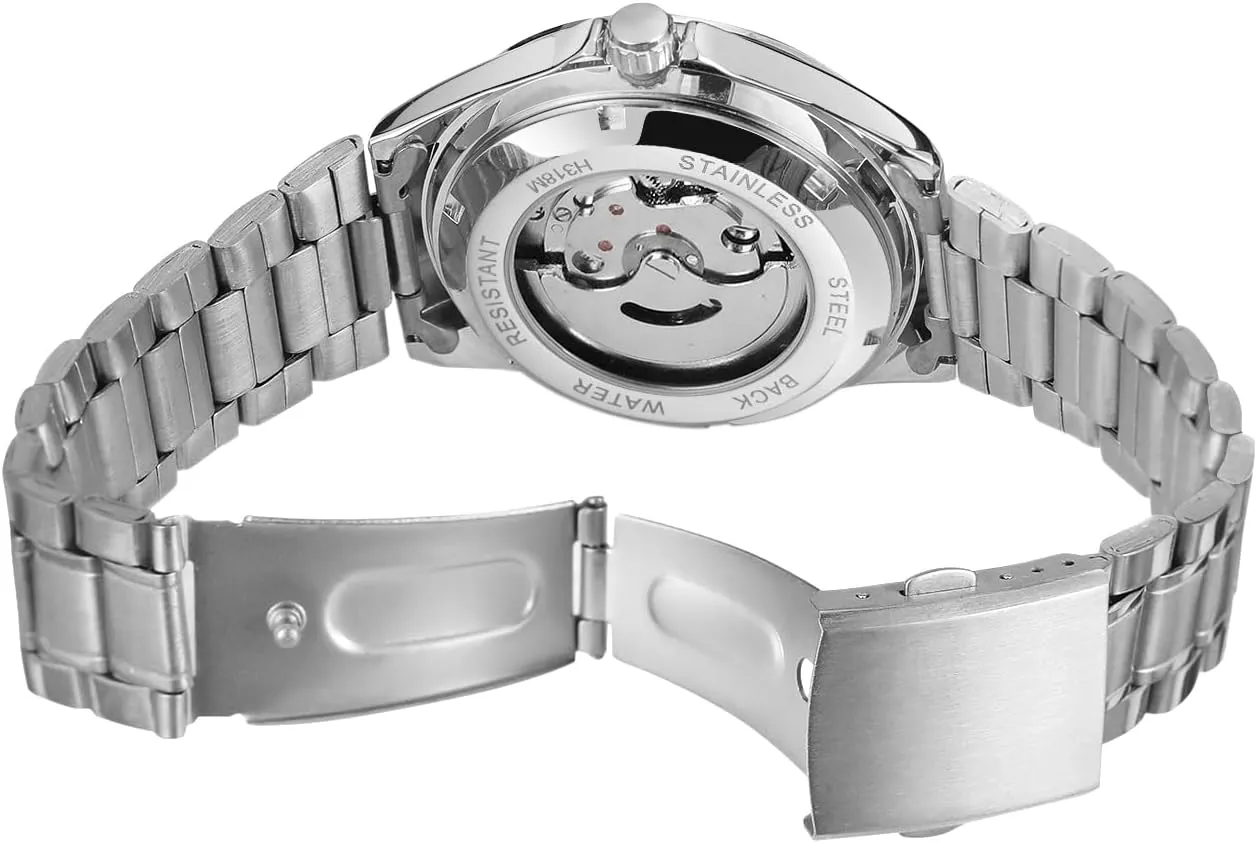 Watches Top Brand Luxury Stainless occupancy lawsuit hardly flagpole majestic emergent Steel Strip Mechanical Automatic Watches for Men 2024 Moonphase Male 