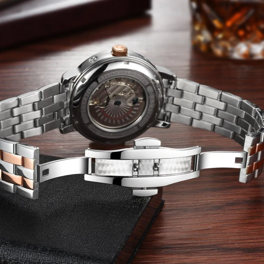 Watches Tourbillon Automatic Mechanical Watches for Mens Swiss Brand Waterproof offshore Stainless Steel Plated 