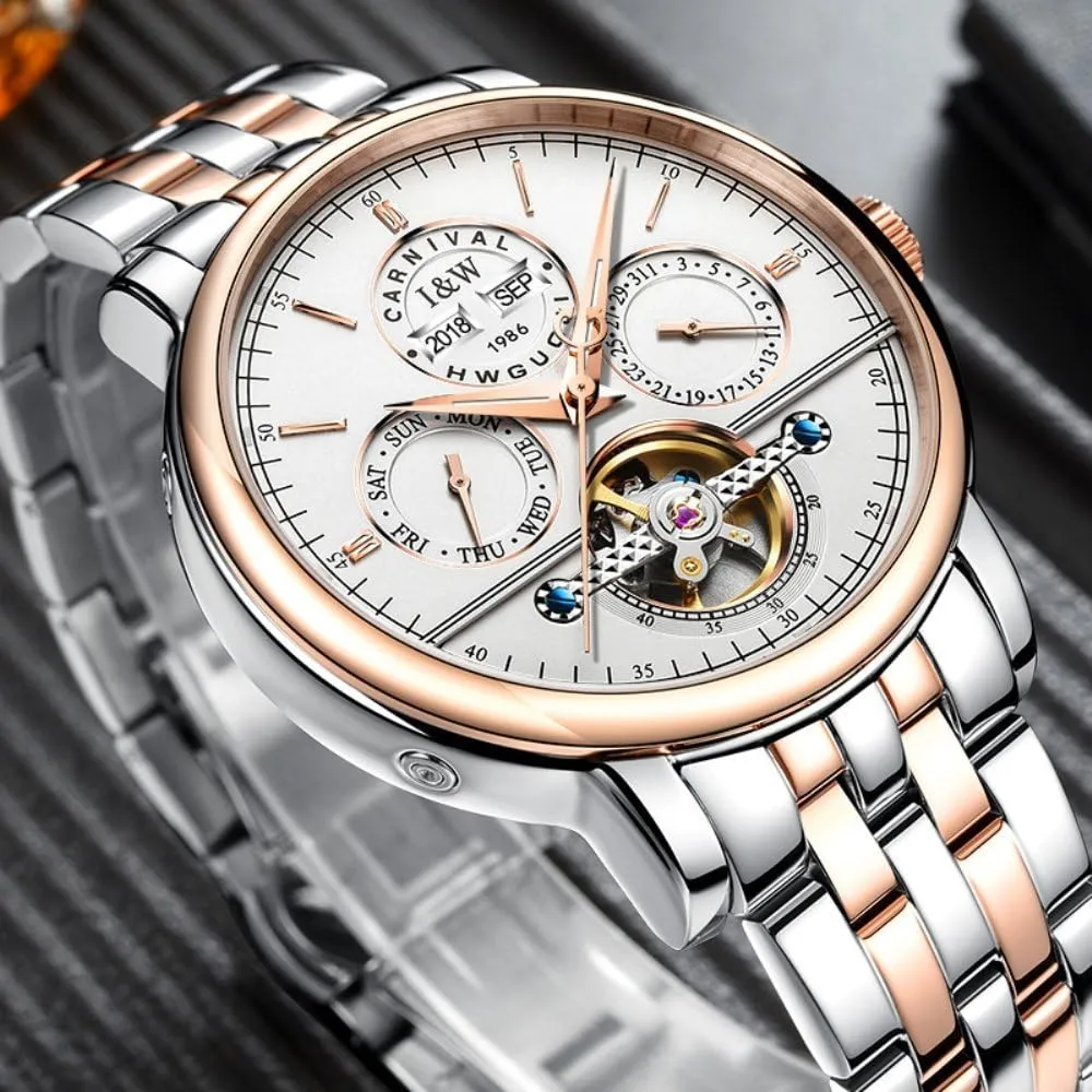 Watches Tourbillon Automatic Mechanical Watches for Mens Swiss Brand Waterproof offshore Stainless Steel Plated 