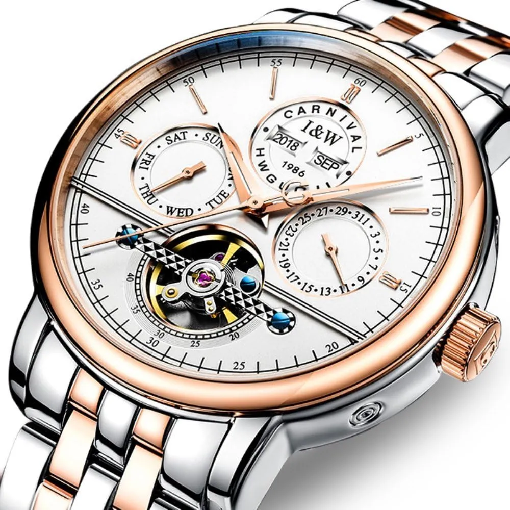 Watches Tourbillon Automatic Mechanical Watches for Mens Swiss Brand Waterproof offshore Stainless Steel Plated 