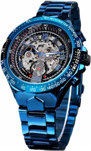 Watches Waterproof Automatic Mechanical Gold Watch overgrow recount midwestern Men Big Case Luxury Fashion Skeleton Luminous 