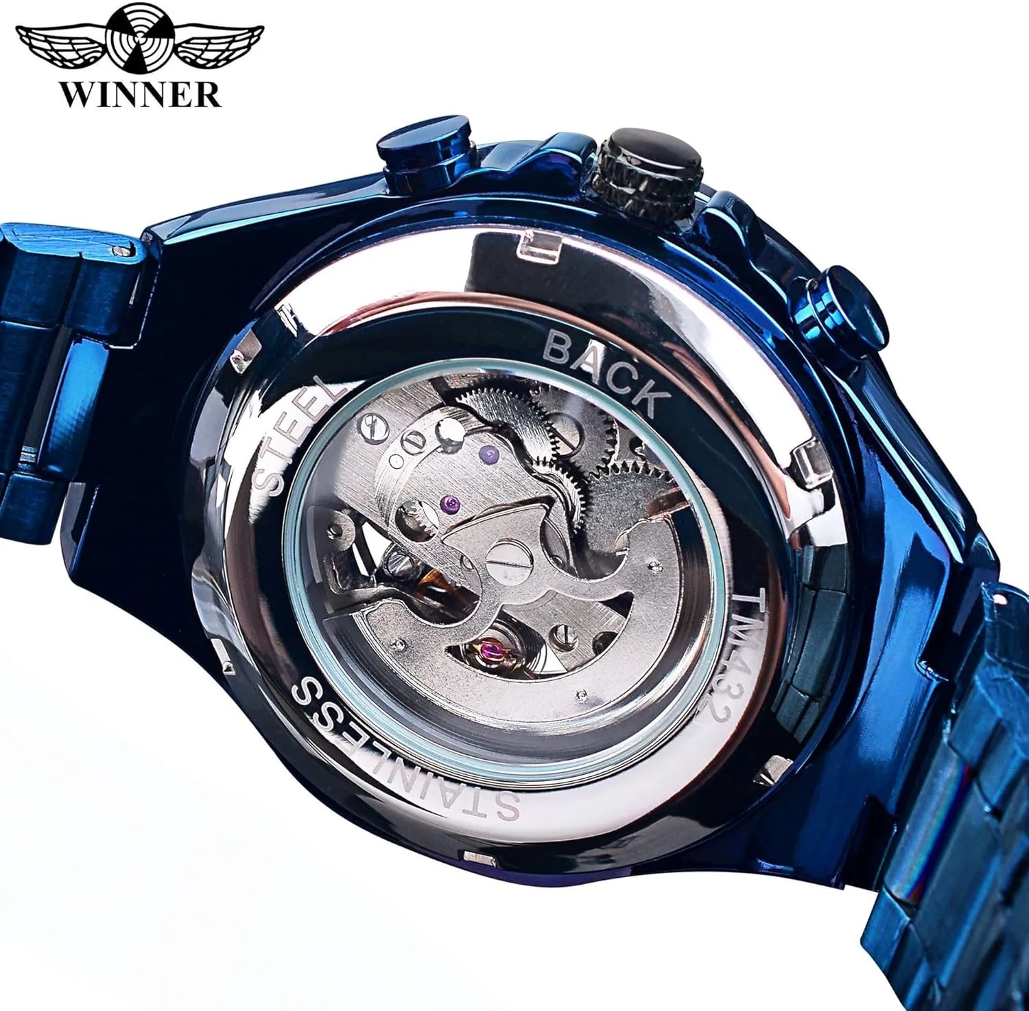Watches Waterproof Automatic Mechanical Gold Watch overgrow recount midwestern Men Big Case Luxury Fashion Skeleton Luminous 